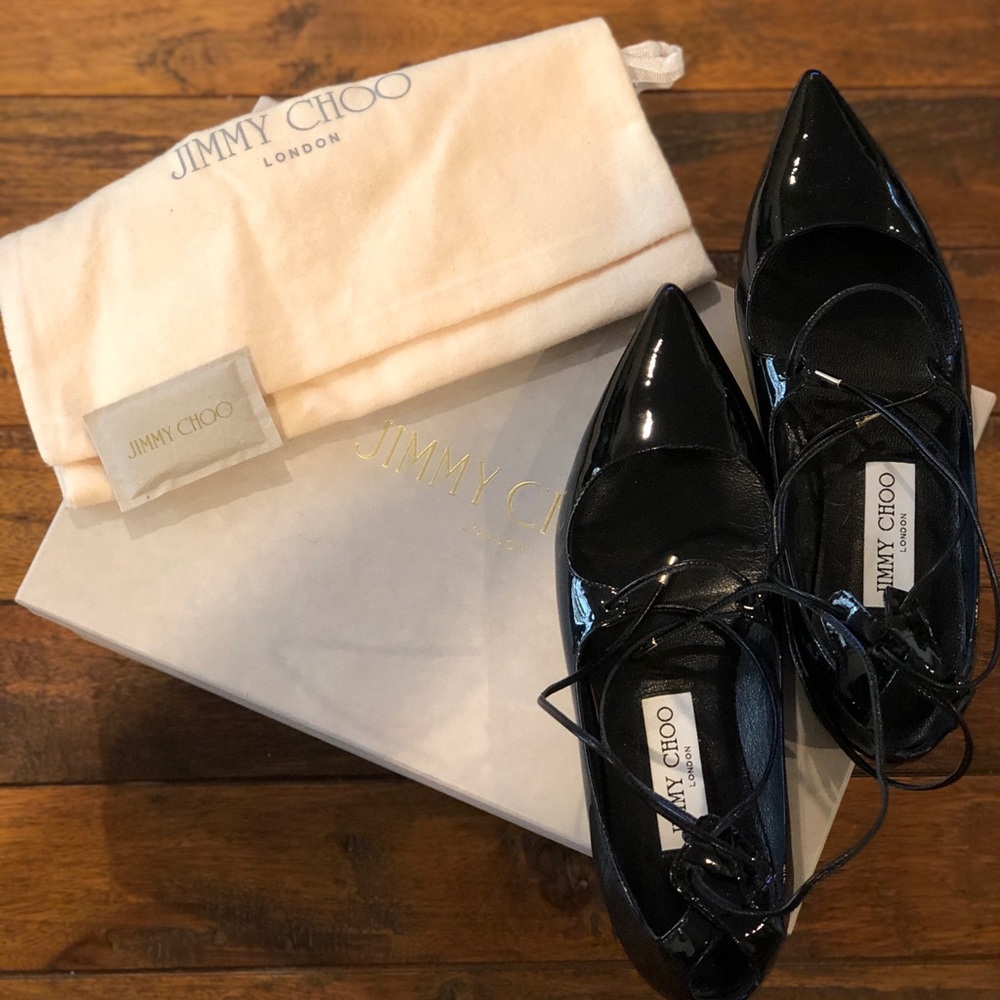 Jimmy Choo Black Patent Leather Women's Shoes
